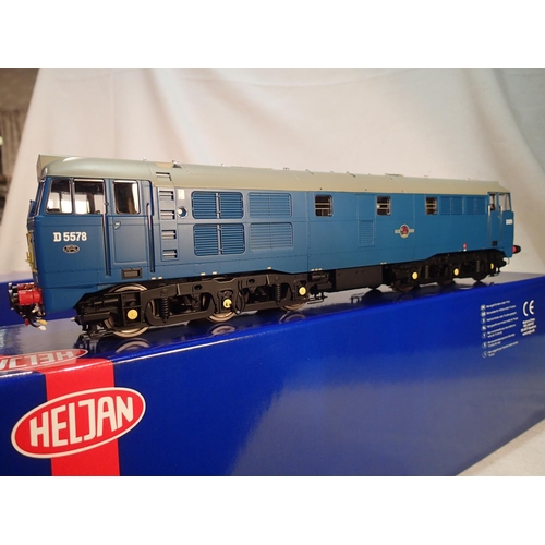 2018 - Heljan O gauge 3107, class 31 diesel, D5578electric blue, excellent condition, storage wear to box. ... 