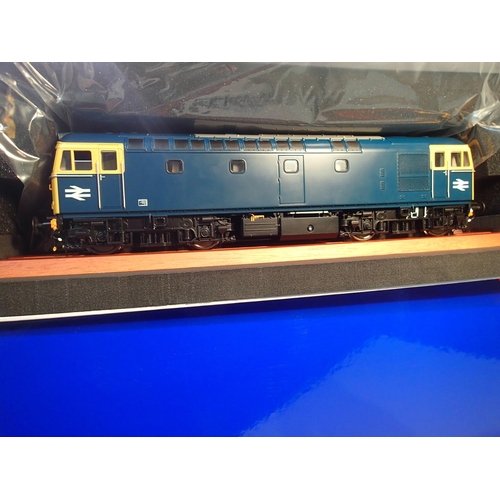 2024 - Heljan O gauge, 3396, class 33 diesel, blue, full yellow ends, un-numbered, near mint, storage wear ... 