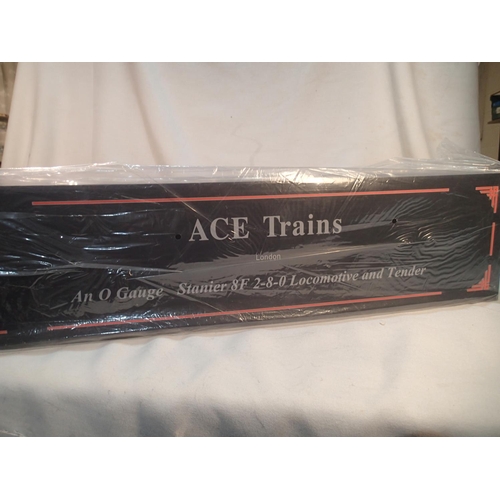 2028 - Ace Trains O gauge, class 8F, 48151, satin black, early crest, as new/boxed. UK P&P Group 2 (£20+VAT... 