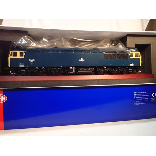 2037 - Heljan O gauge, class 56 diesel, 56071, blue, as new/boxed. UK P&P Group 2 (£20+VAT for the first lo... 