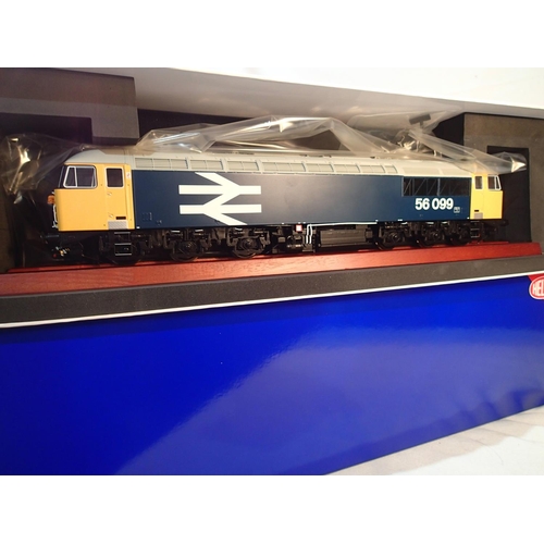 2045 - Heljan O gauge, class 56 diesel, 56099, blue, large logo, as new/boxed. UK P&P Group 2 (£20+VAT for ... 