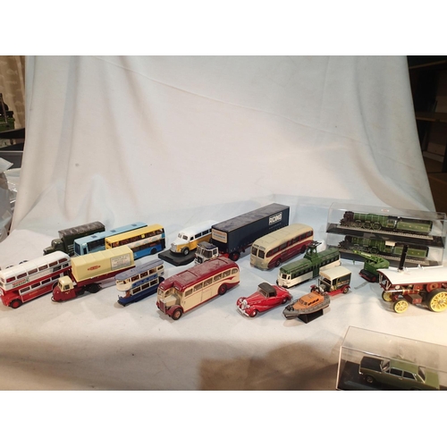 2101 - Selection of unboxed diecast vehicles, various makes and types including Corgi Showmans traction eng... 