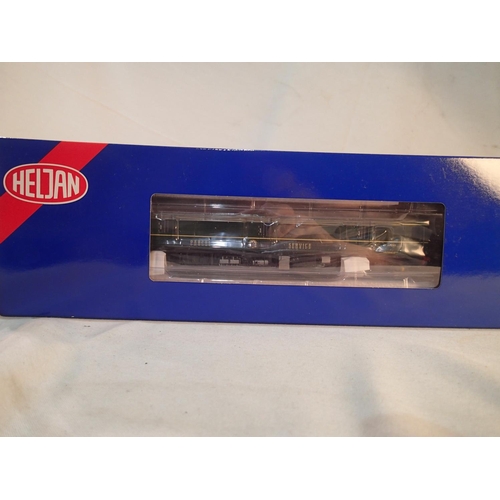 2130 - Heljan OO scale 89001, glass 128 D.P.U, W55993, green with speed whiskers, near mint, storage wear t... 