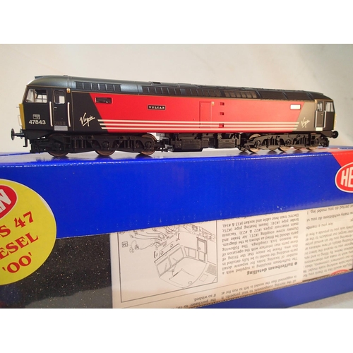 2131 - Heljan OO scale 4600, class 47, diesel, Virgin livery, 47843, Vulcan, near mint condition, storage w... 