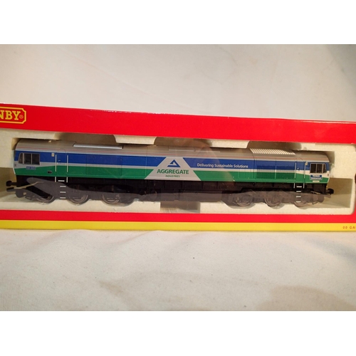 2133 - Hornby R2861, class 59 diesel, 59001, Yeoman Endeavor, Aggregate Industries livery, near mint condit... 