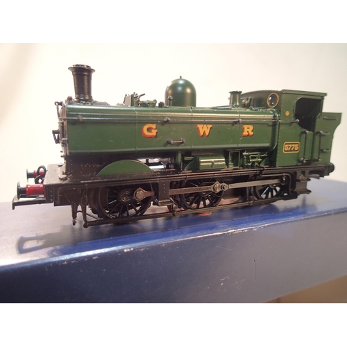 2146 - Bachmann 32-215, class 57XX Pannier tank, 5775, G.W.R green, near mint condition, storage wear to bo... 