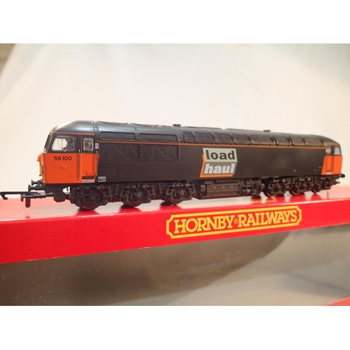 2164 - Hornby R2074, class 56 diesel, 56100, Load Haul livery, near mint condition, storage wear to box. UK... 