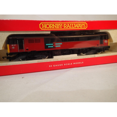 2173 - Hornby R322, class 86 electric, 86417, Rail Express red livery, excellent condition, storage wear to... 