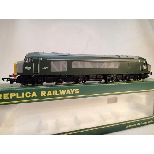 2310 - Replica Railways 11502, class 45 diesel, 45106, green, yellow ends, near mint condition, storage wea... 