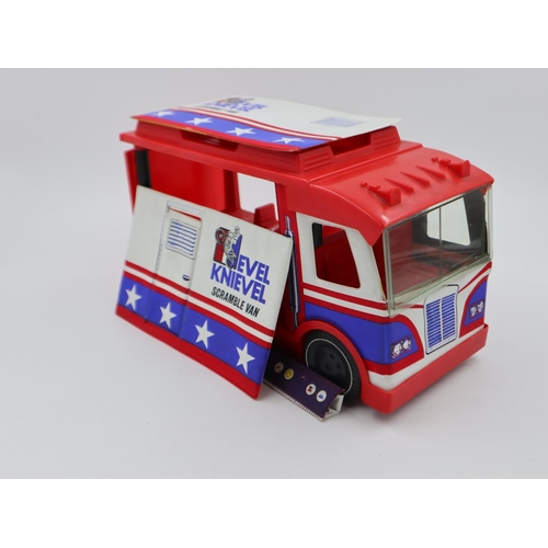 2521 - Unboxed Evil Knievel Scramble van with accessories, appears in excellent condition. UK P&P Group 2 (... 