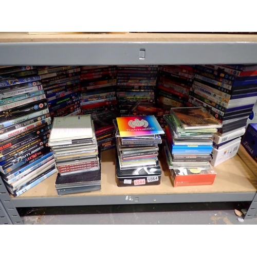 1064 - Large quantity of DVDs and CDs. Not available for in-house P&P