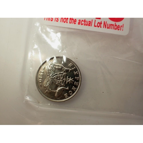 1077 - 1940 - Silver Australian sixpence. UK P&P Group 0 (£6+VAT for the first lot and £1+VAT for subsequen... 