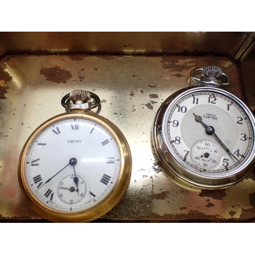 1128 - Two Smiths pocket watches. UK P&P Group 1 (£16+VAT for the first lot and £2+VAT for subsequent lots)