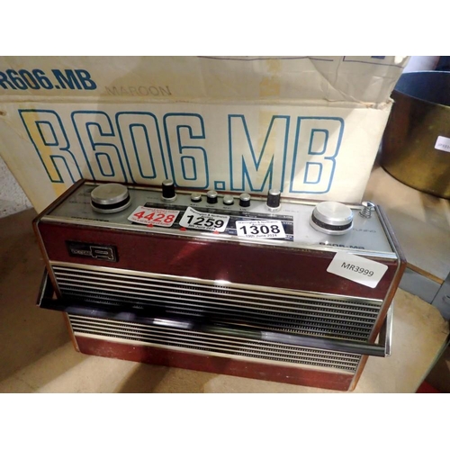 1308 - ***WITHDRAWN***Boxed Roberts R606 MB radio. Not available for in-house P&P