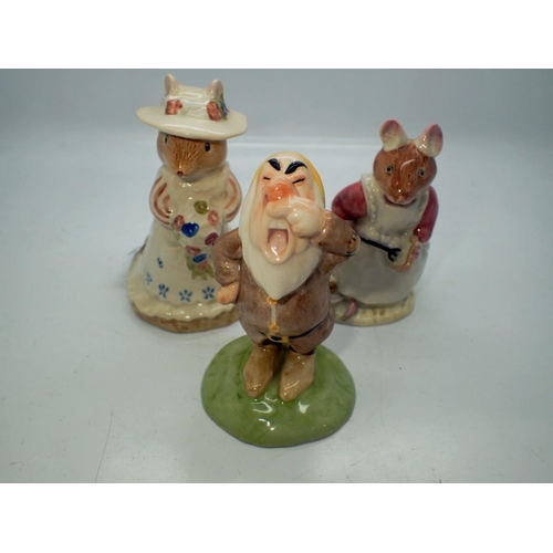 1337 - Three Royal Doulton figures, Sneezy, Poppy Eyebright and Clover. UK P&P Group 2 (£20+VAT for the fir... 