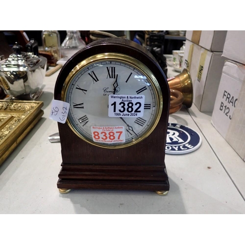 1382 - Small Comitti mantel clock. Not available for in-house P&P