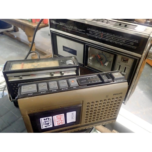 1415 - Three vintage radios. All electrical items in this lot have been PAT tested for safety and have pass... 