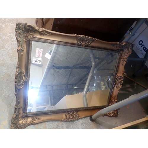 1476 - Gilt framed mirror, 40 x 55 cm. Not available for in-house P&P