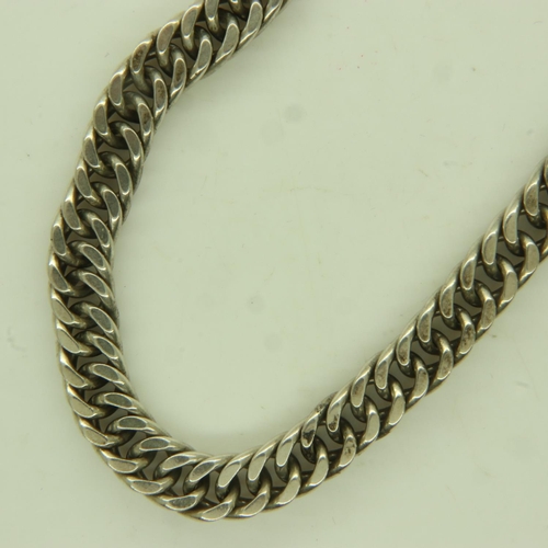 25 - 925 silver heavy neck chain, 70g, L: 55 cm. UK P&P Group 1 (£16+VAT for the first lot and £2+VAT for... 