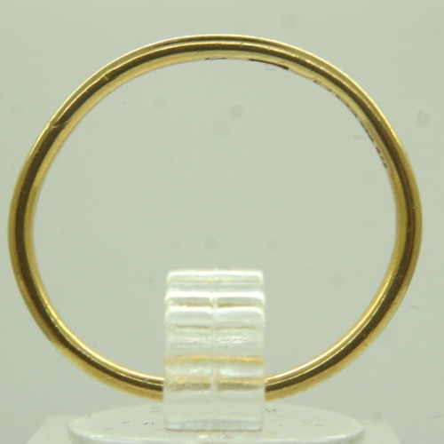 25A - Slim profile 22ct gold wedding band, mis-shapen, 2.8g. UK P&P Group 1 (£16+VAT for the first lot and... 