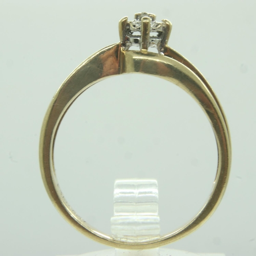 38 - 9ct gold ring set with 0.07cts of diamonds, size N, 3.1g. UK P&P Group 0 (£6+VAT for the first lot a... 