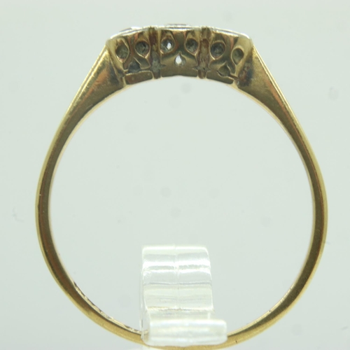 42A - An 18ct gold diamond set trilogy ring, size O/P, 1.9g. UK P&P Group 1 (£16+VAT for the first lot and... 