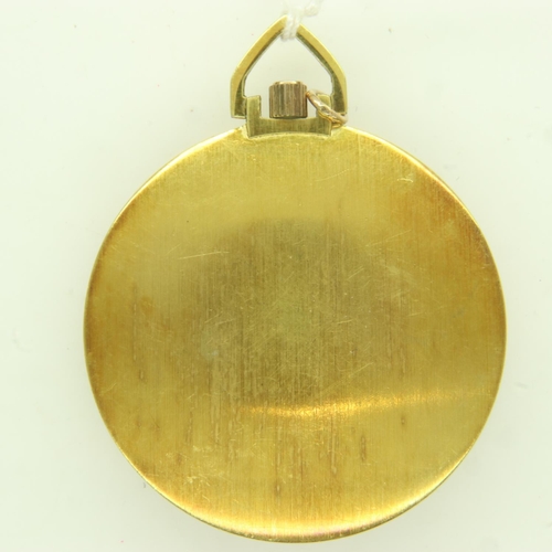 84 - MOERIS: Grand Prix gold plated crown winding pocket watch, with baton chapters and brushed backplate... 