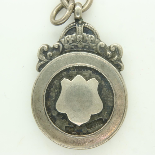 93 - Chester and Runcorn Football Association silver medallic fob. UK P&P Group 1 (£16+VAT for the first ... 