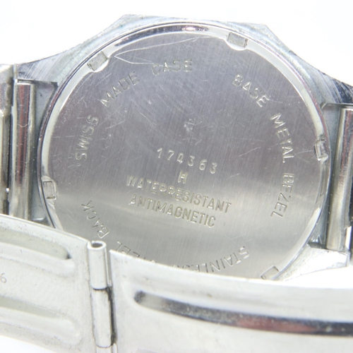 96 - NATIONAL: Semiconductor gents LED steel cased wristwatch (marketed as Carronade by Ratners of Cheste... 