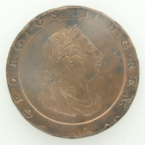 131 - 1797 - Cartwheel Twopence, Britains largest ever regal coin. UK P&P Group 0 (£6+VAT for the first lo... 