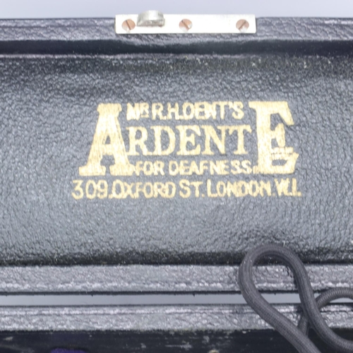 155 - Mr R H Dent's Ardent model E for Deafness cased medical equipment. UK P&P Group 1 (£16+VAT for the f... 