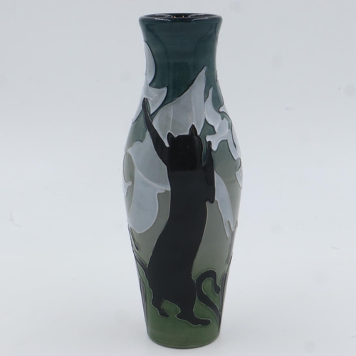 167 - Kerry Goodwin for Moorcroft vase in the Cat and Pigeon pattern, signed and dated 2014, no cracks or ... 