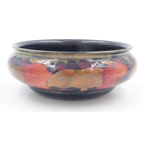 170 - Large Moorcroft Blue Pomegranate centre bowl, use wear to inner, no visible cracks or chips, D: 25 c... 