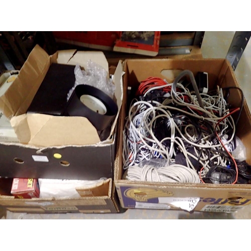 1979 - Three boxes of electrical items. Not available for in-house P&P