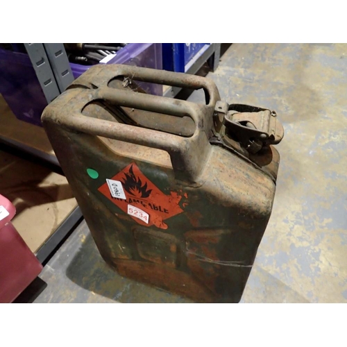 1980D - Standard sized Jerry can with some light oxidation. Not available for in-house P&P