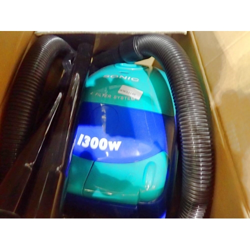 1980F - Boxed JMB Sonic 1300W cylinder vacuum cleaner. Not available for in-house P&P