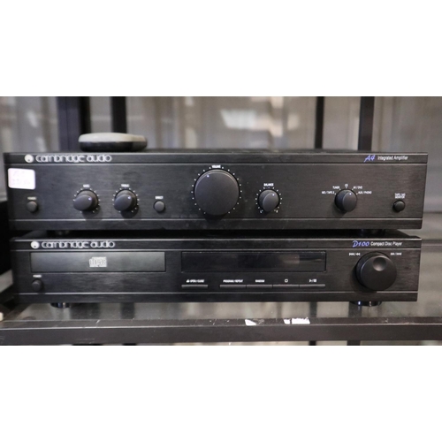 369 - Cambridge Audio A4 integrated amplifier and D100 CD player. Not available for in-house P&P