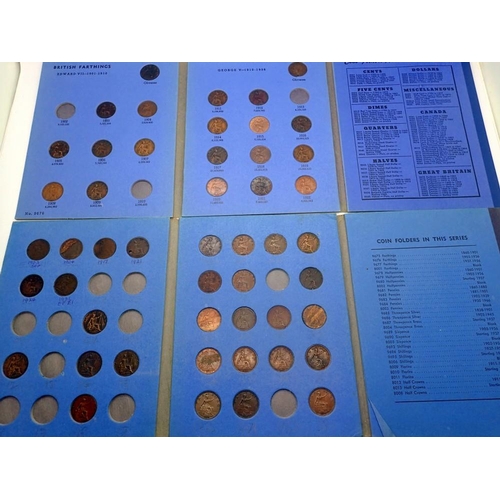 1224 - Collection of GB farthings in two Whitman folders. UK P&P Group 1 (£16+VAT for the first lot and £2+... 