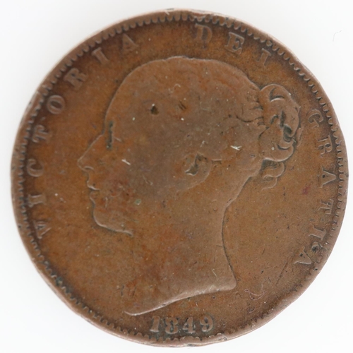 2057 - 1849 farthing of Queen Victoria. UK P&P Group 0 (£6+VAT for the first lot and £1+VAT for subsequent ... 