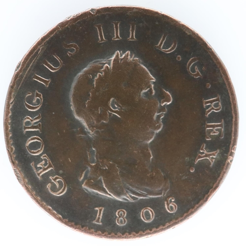 2059 - 1806 farthing of George III - aVF. UK P&P Group 0 (£6+VAT for the first lot and £1+VAT for subsequen... 