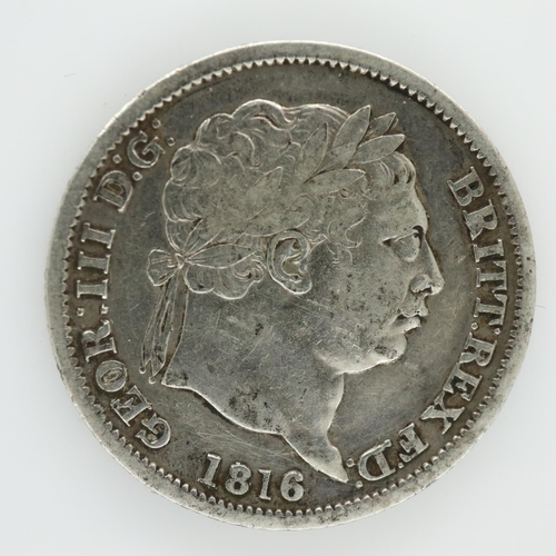 2065 - 1816 silver shilling of George III - VF. UK P&P Group 0 (£6+VAT for the first lot and £1+VAT for sub... 