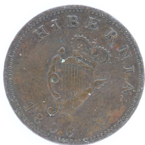 2076 - 1806 Hibernia Irish farthing of George III. UK P&P Group 0 (£6+VAT for the first lot and £1+VAT for ... 