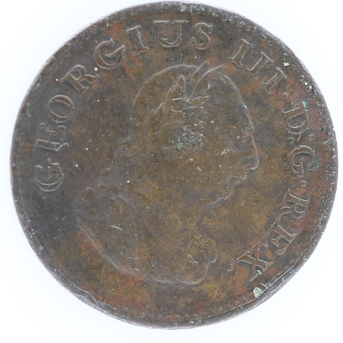 2076 - 1806 Hibernia Irish farthing of George III. UK P&P Group 0 (£6+VAT for the first lot and £1+VAT for ... 