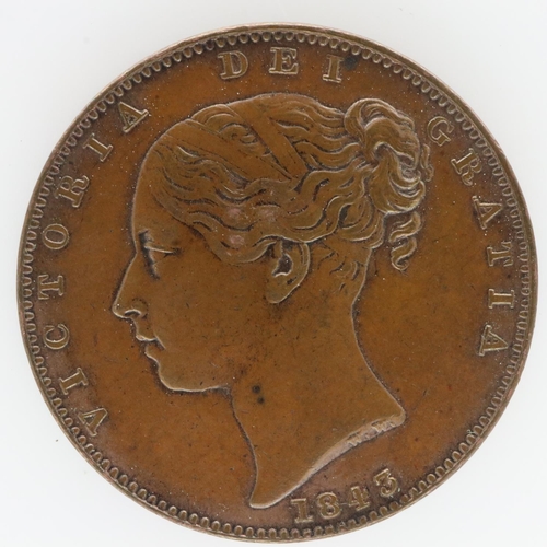 2115 - 1843 farthing of Queen Victoria. UK P&P Group 0 (£6+VAT for the first lot and £1+VAT for subsequent ... 