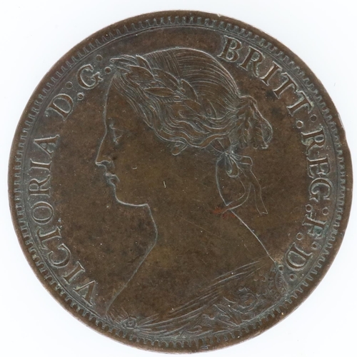 2146 - 1869 farthing of Queen Victoria., UK P&P Group 0 (£6+VAT for the first lot and £1+VAT for subsequent... 