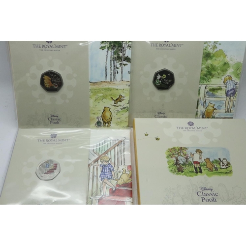 2004 - 2020 - Uncirculated 50p 3 coin set of Winnie the Pooh and friends. UK P&P Group 1 (£16+VAT for the f... 
