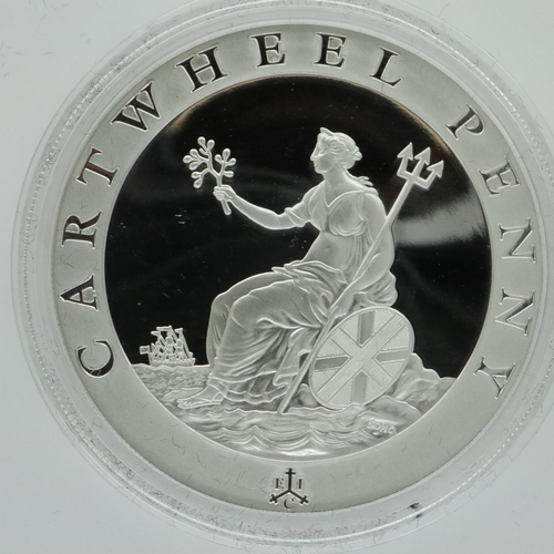 2014 - 2019 - Silver proof 1 ounce bullion cartwheel penny, boxed with certificate. UK P&P Group 1 (£16+VAT... 