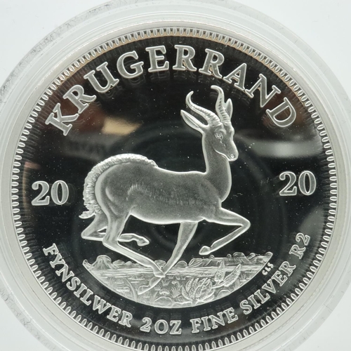 2015 - 2020 - 2 ounce bullion Krugerrand, cased with certificate. UK P&P Group 1 (£16+VAT for the first lot... 