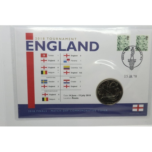 2018 - 2018 - £5 England tournament commemorative with certificate. UK P&P Group 1 (£16+VAT for the first l... 