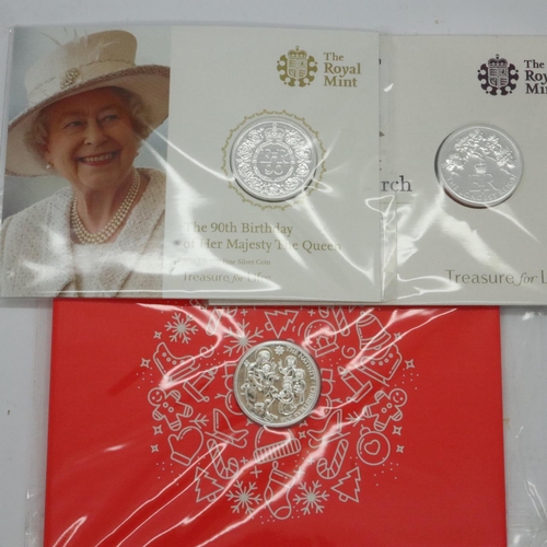 2021 - 3 silver Royal mint £20 coins in presentation sealed packs. UK P&P Group 1 (£16+VAT for the first lo... 